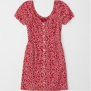 Abercrombie & Fitch Puff Sleeve Button-Up Dress (NEW)